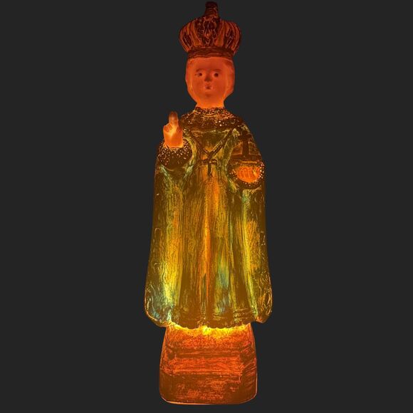 Vintage 1950s Hand-Painted Infant of Prague Blow Mold Night Light Lamp Nan-San - Picture 7 of 11